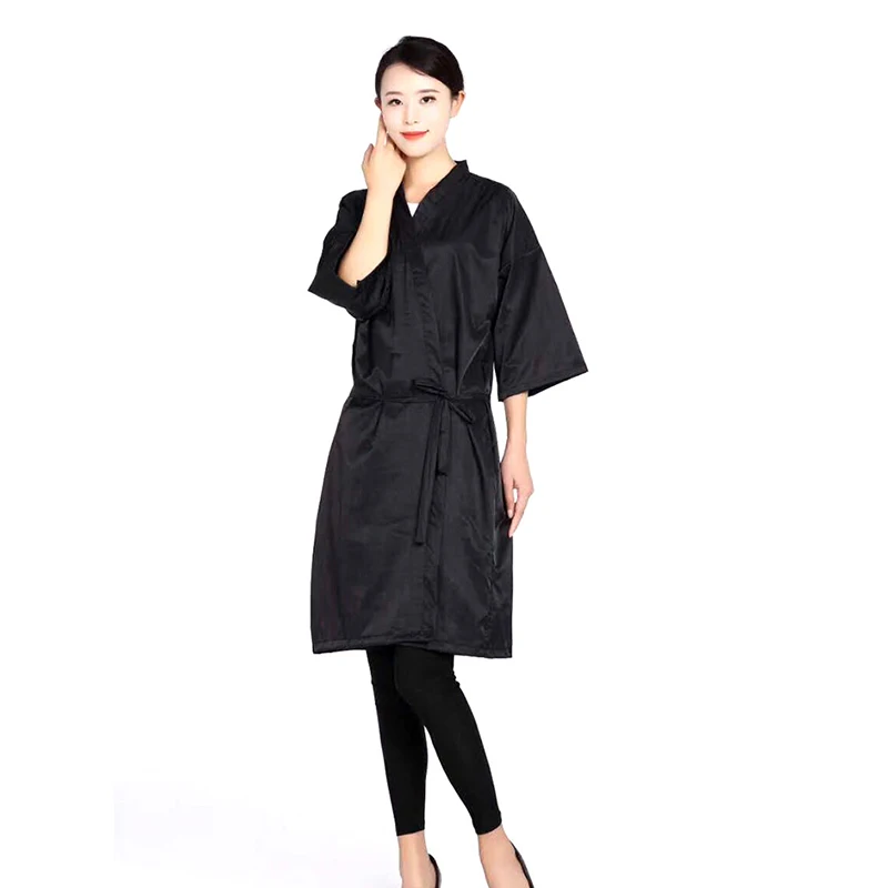 1 ADET Salon Müşteri Elbisesi Elbiseler Pelerin Kuaför Saç Kesme Önlük Müşteriler İçin Kimono Tarzı