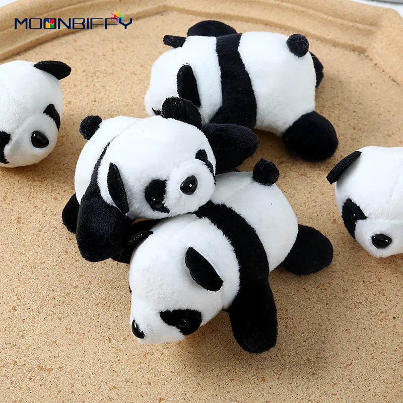 10CM Panda peluş oyuncak Anahtarlık Bebek Doldurulmuş Hayvan Peluş Kız Hediye Sevimli Oyuncaklar Kanepe Dolması Komik Tatlım Kawaii Odası Dekor