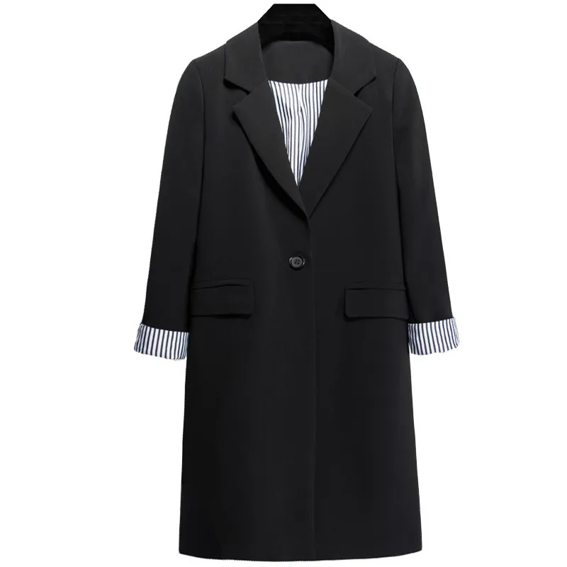 2022 Yeni Blazers Takım Elbise Ceketler Kadın Giyim İlkbahar Sonbahar Mont Gevşek İnce Uzun Blazers Takım Elbise Kadın Paltolar b461