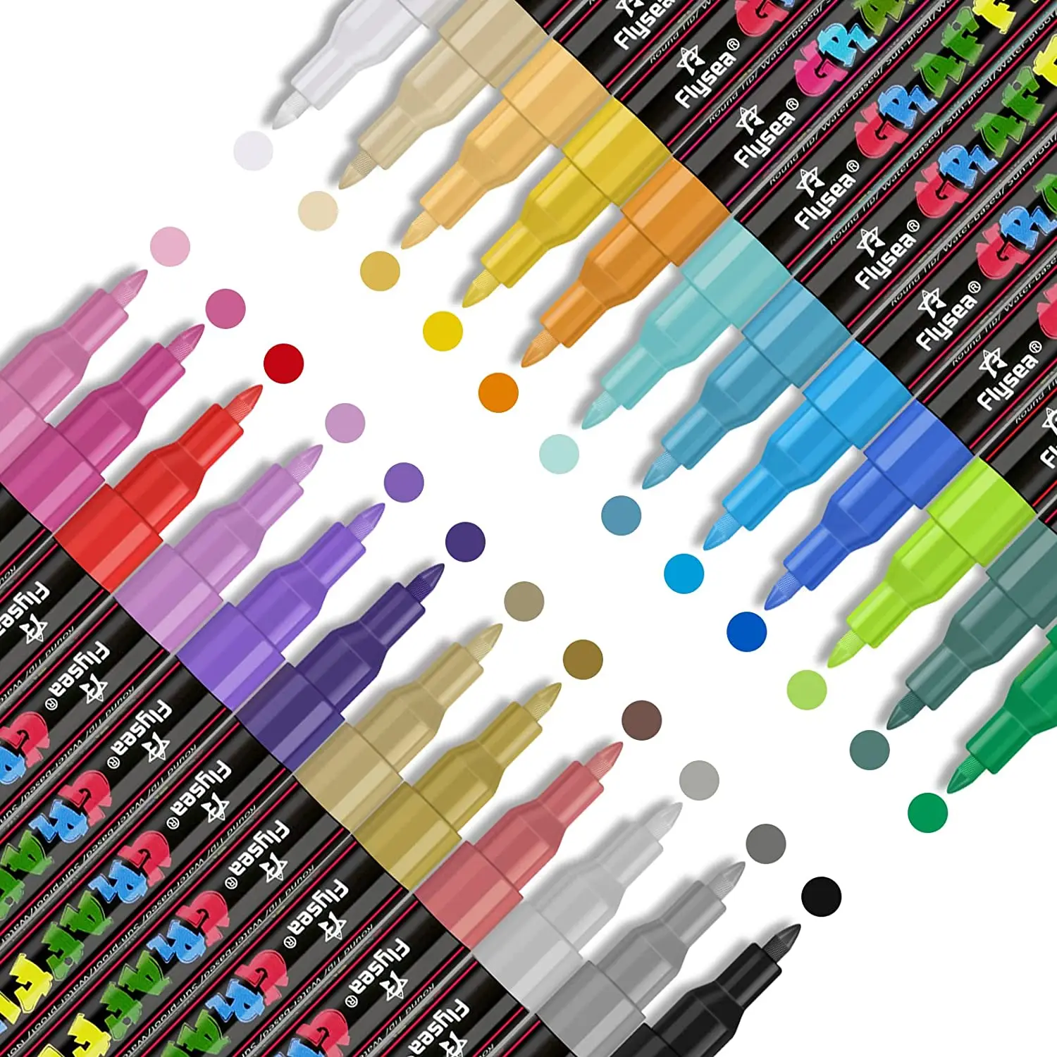 24 Renk Akrilik boya kalemi Kalemler Ekstra İnce Nokta Akrilik boya kalemi s Ahşap Seramik Yüzeyler için DIY El Sanatları Yapımı Sanat Malzemeleri