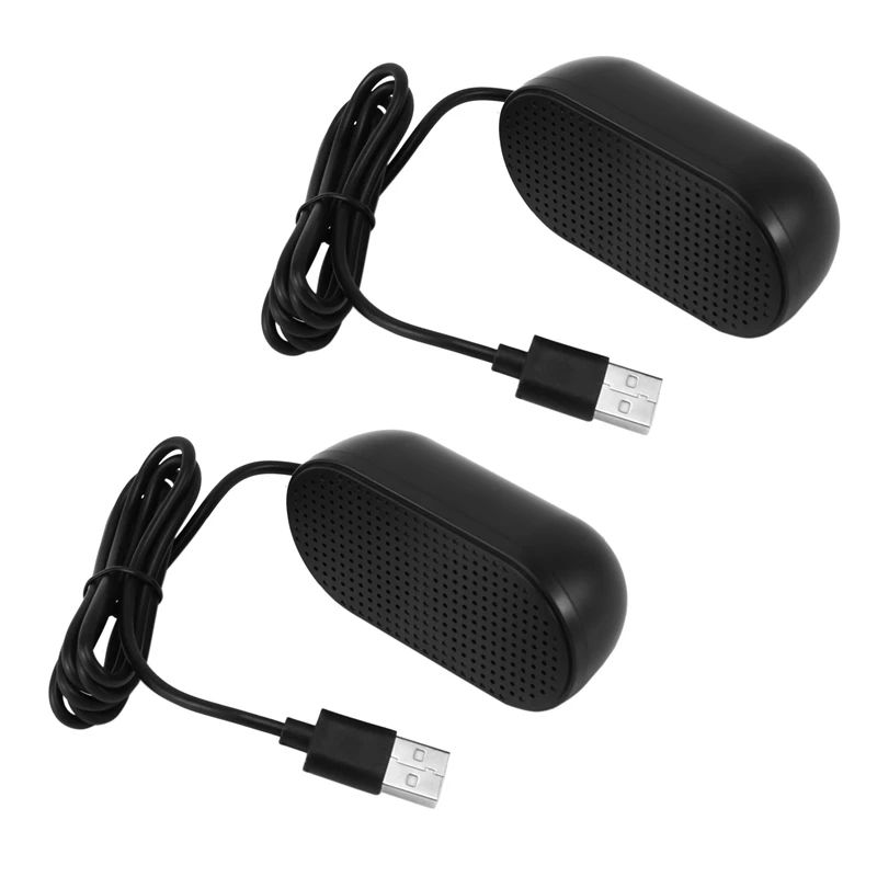 2X USB hoparlör Taşınabilir Hoparlör Powered stereo çoklu ortam hoparlörü Dizüstü Dizüstü PC İçin(Siyah)