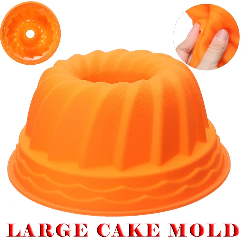 3D Yuvarlak Büyük Kek Kalıbı Muffin Cupcake Kabak Pasta Yapma Kalıp Araçları Çerez Mousse Tatlı Bakeware Dekorasyon Aksesuarları