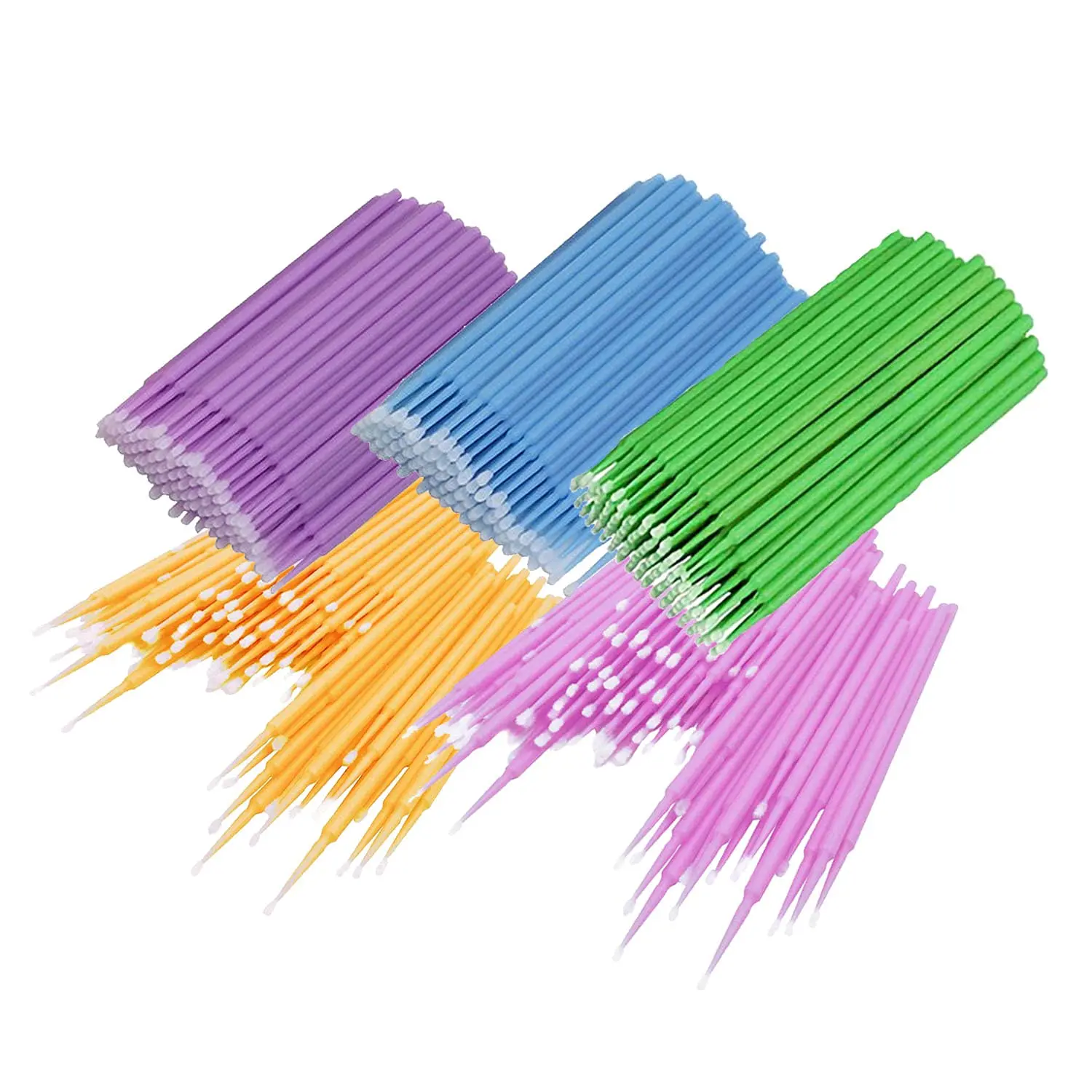 500 Adet Tek Kullanımlık Kirpik Sopa Makyaj makyaj fırçası Mikro Fırçalar kirpik uzatma Kirpik Özel Makyaj Aracı