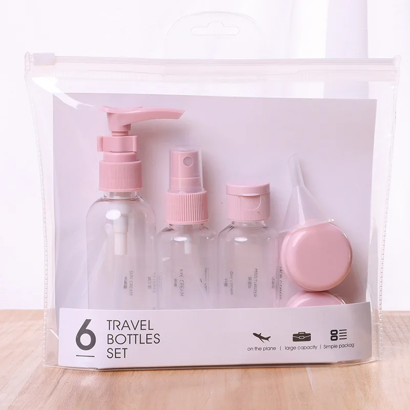 6 adet Seyahat Parfüm Şişesi Seti Sprey Losyon duş şampuanı Jel Tüp Şişeleme Kozmetik Boş Sıvı Konteyner Su Şişesi