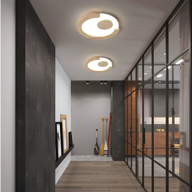 Ahşap LED Avize Koridor Yatak Odası Koridor Yemek Odası Oturma Odası Mutfak Villa Merdiven Fuaye Ofis Kapalı Ev Yeni Lamba