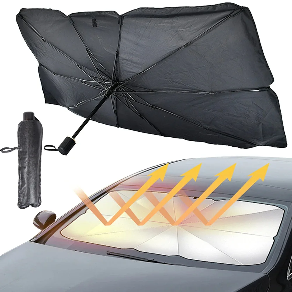 Araba Güneş Gölge Koruyucu Şemsiye Otomatik Ön Cam Güneşlik Kapakları İç Cam Kapak Koruma Ön Cam Aksesuarları