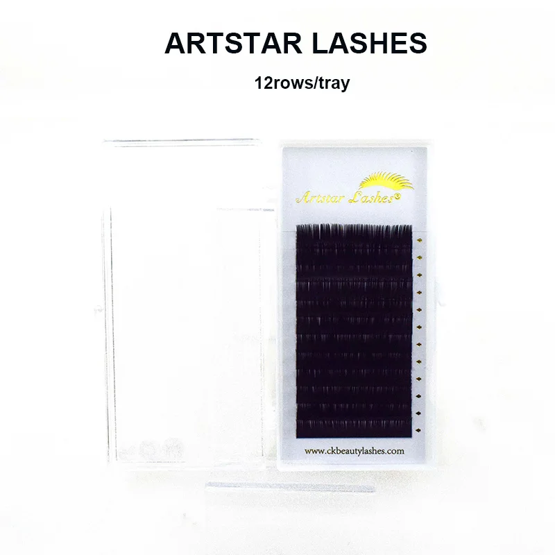 Artstar Lashes12rows / Tepsi Güzel Görünümlü Süper Yumuşak Doğal Siyah Fabrika Kaynağı Makyaj Kirpikleri