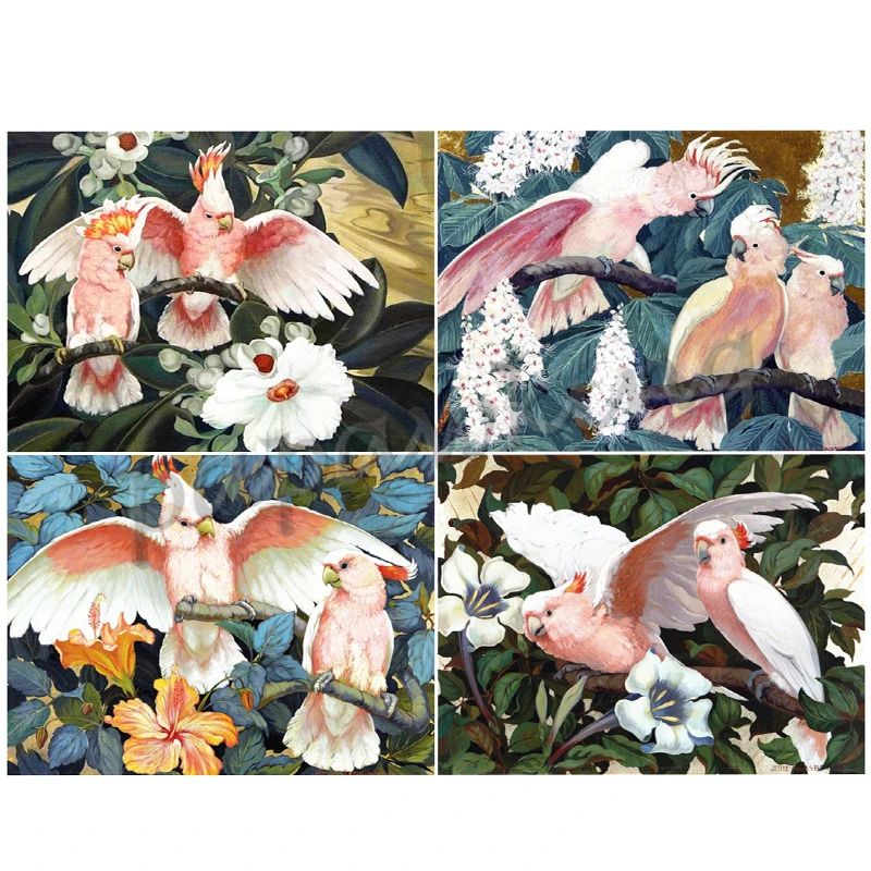 Ağaç Dalı Papağan Boyama Diy Tam Elmas Matkap Nakış Hayvan Mozaik Seti Ev Dekorasyonu Hobi Çapraz Dikiş Duvar Sanat Dekor 5D 