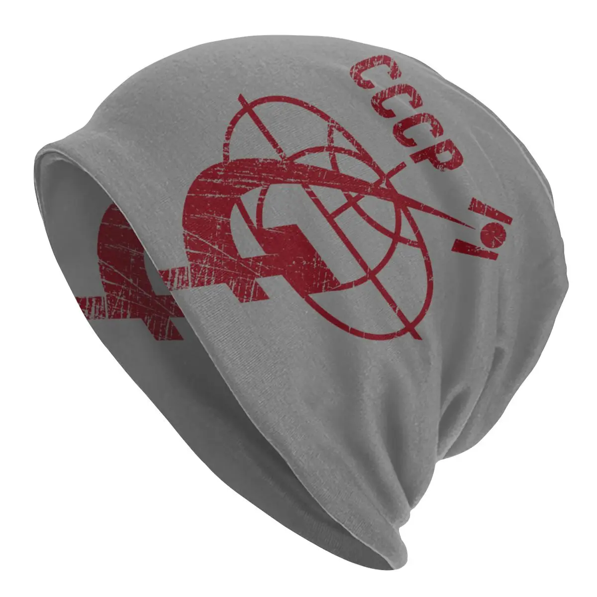 CCCP Retro Rusya Uydu Kaput Şapka örgü Şapka Serin Sokak Skullies bere Yetişkin Sonbahar Kış Sıcak Çok Fonksiyonlu Kapaklar