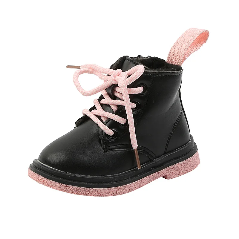 CMSOLO bebek çizmeleri Ayakkabı Çocuklar Kış Sonbahar Moda Yeni Yumuşak Deri Çizmeler Ayakkabı Sevimli Kız Topuk Düz Boyutu 22-30 Turuncu Çocuk Ayakkabı