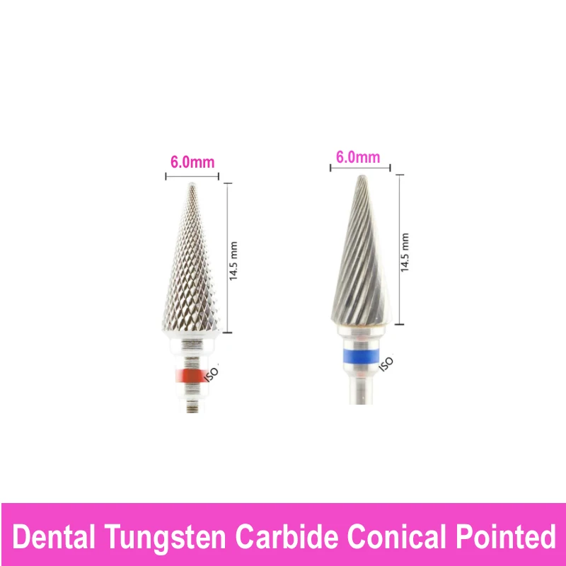 Diş Laboratuvarı Tungsten Karbür Burs Konik Sivri Kırpma İçin Metal, Akrilik Ve Alçı Şekillendirme
