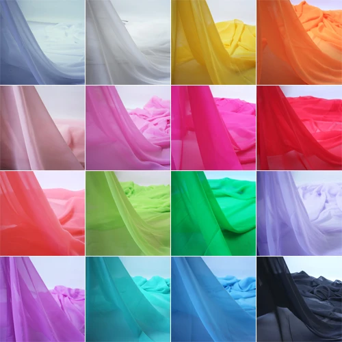 Düğün Astar Şifon İplik Şifon Kumaş Georgette Kumaş Bez Düz Renk Mağrip Tek parça Elbise
