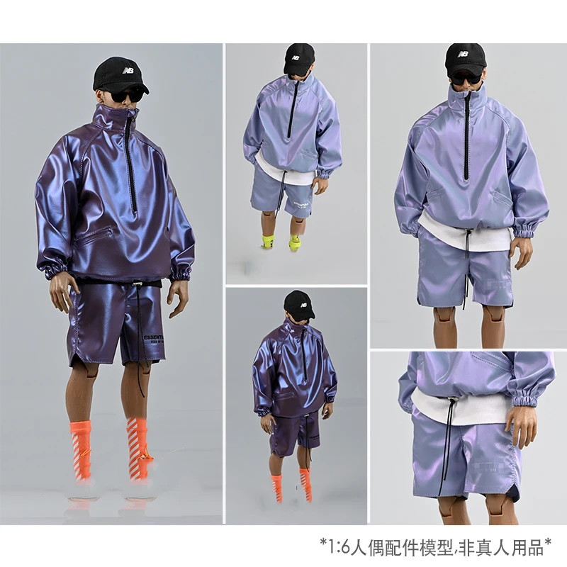En iyi Satmak 1/6 Asker Eğilim Lazer Renkli Yarım fermuarlı ceket Şort Modeli için Stokta 12 