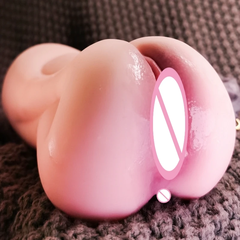 Erkek Masurbator 3D Gerçekçi Yapay Vajina Gerçek Vajina Pussy Çift Kanallı Cep Pussy Büyük Vajina Anüs Seks Aracı erkekler İçin