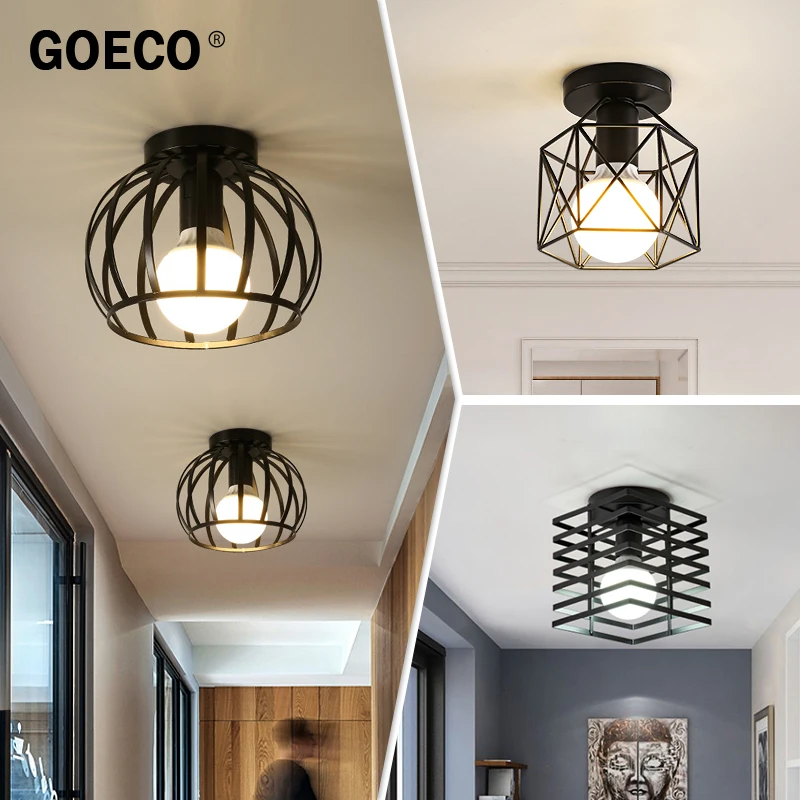Ev dekorasyon tavan lambası İskandinav tarzı demir lamba için uygun mutfak koridor balkon dekorasyon E27 lamba