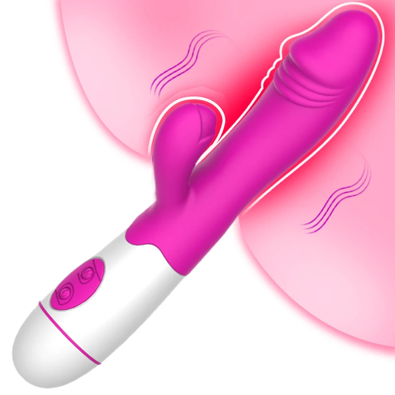 G Noktası Yapay Penis Tavşan Vibratörler Kadınlar İçin Çift Titreşim Silikon Mastürbasyon Kadın Vajina Klitoris Stimülasyon Masaj Seks Oyuncakları