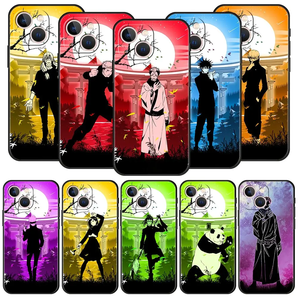 Gojo Jujutsu Kaisen Anime Yuji için Itadori Satoru Kılıfı iPhone Apple 14 13 12 11 Pro Max Mini 7 8 Artı XR X S SE 2020 Telefon Kapak