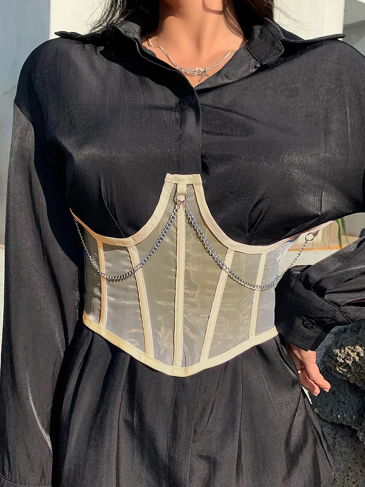 Gotik Giyim Vintage Siyah Underbust Goth Korse Bandaj Kemer Kadın Harajuku Seksi Bodycon Casual Bel Şekillendirici