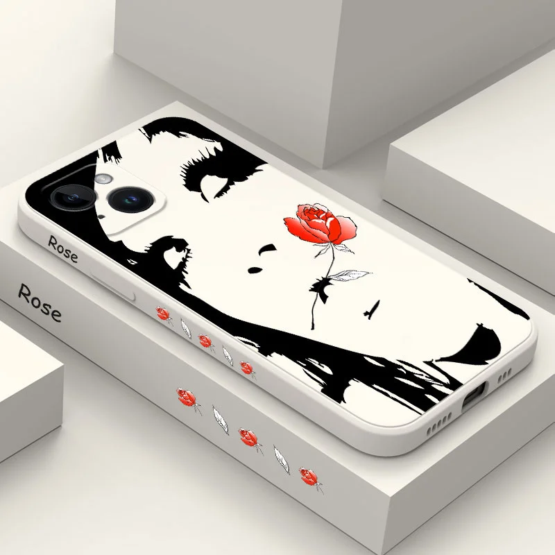 Gül Güzellik Telefon Kılıfı İçin iPhone 14 13 12 11 Pro Max Mini X XR XS SE2020 8 7 Artı 6 6S Artı Kapak