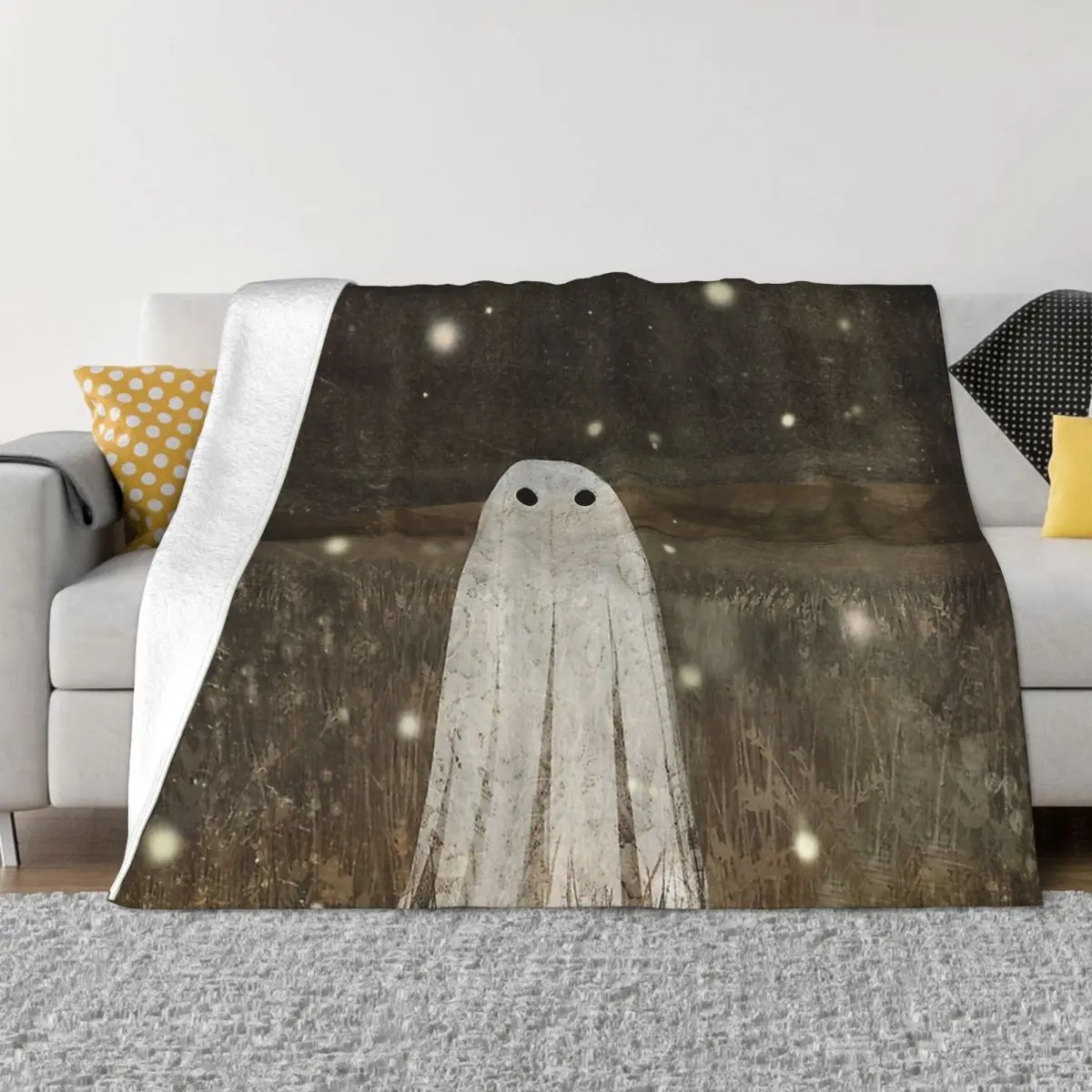 Hayalet battaniye Mercan Polar peluş dekorasyon yatak odası yatak kanepe yatak örtüsü