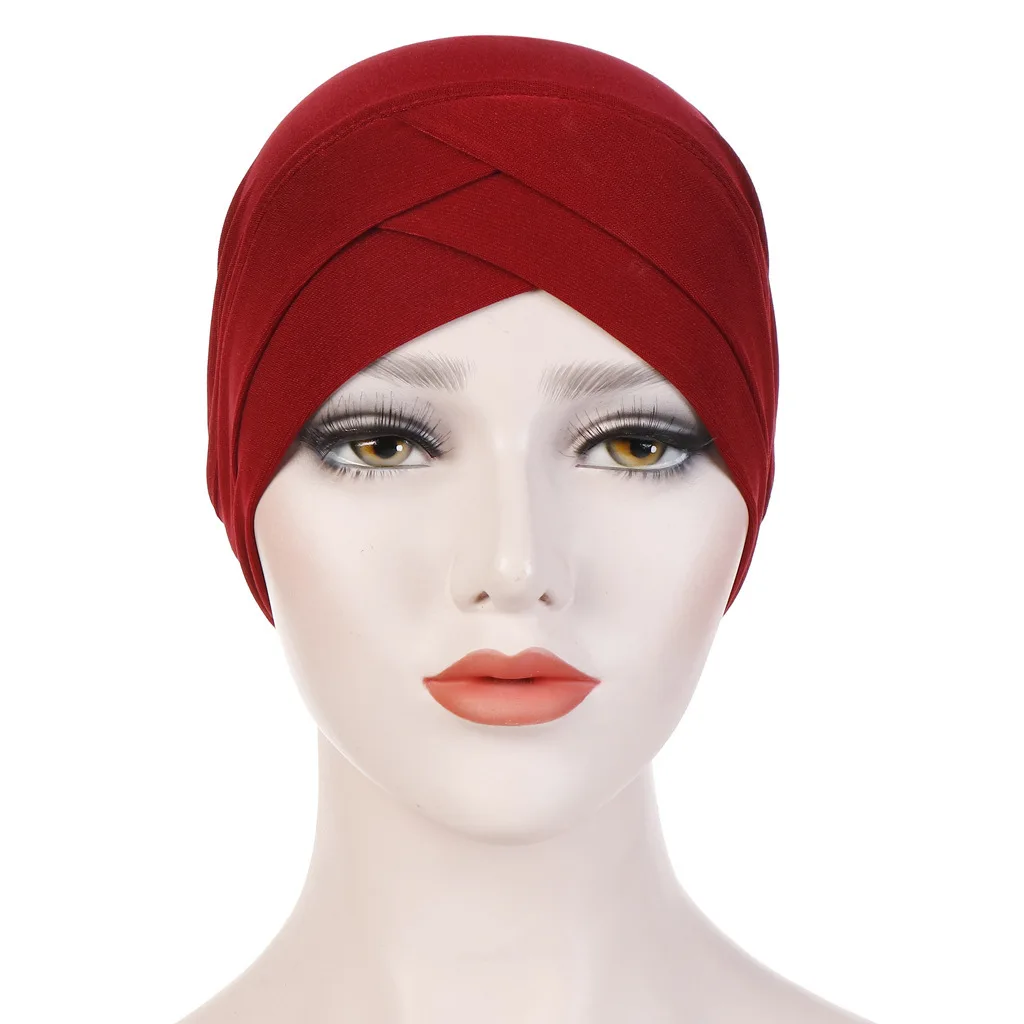 Kadın Türban Şapka Şapkalar Eşarp Wrap Müslüman İç Başörtüsü Kap İslam Streç Underscarf Mujer Şapka Elastik Kaput yumuşak Jarse Başörtüsü