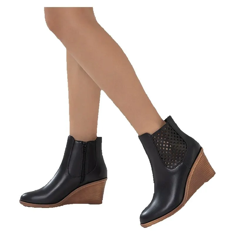 Kadınlar için kadın Harlow ayak bileği BootsThick tabanlı kalın topuklu nefes Ayakkabı