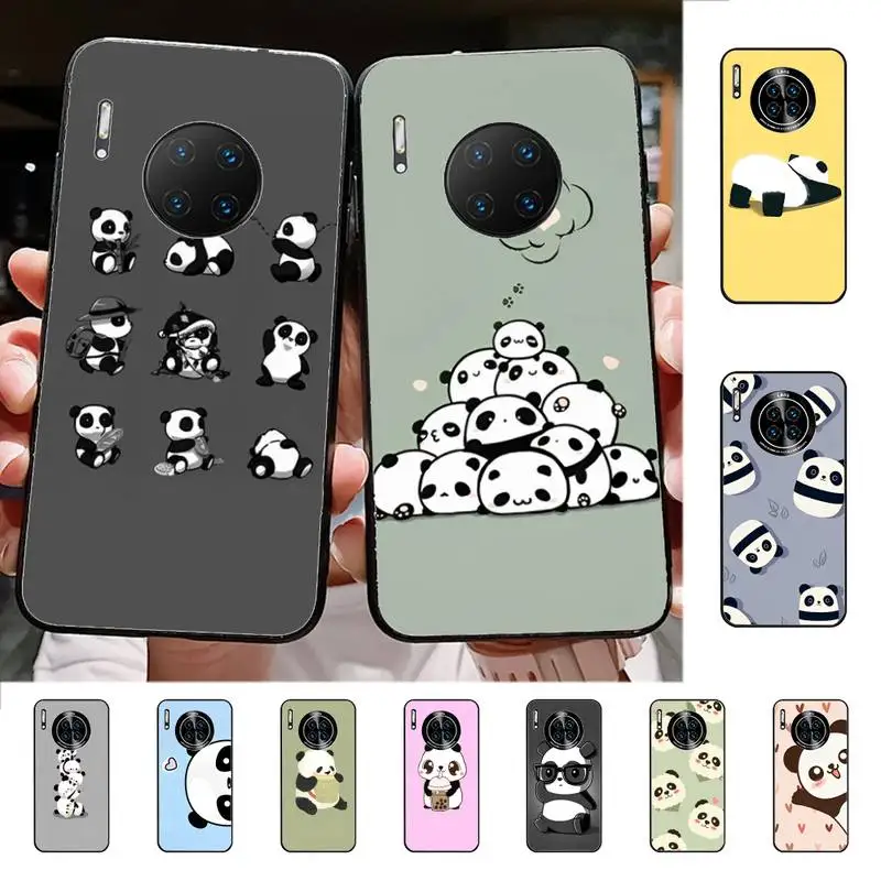 Karikatür Sevimli Panda Telefon kılıfı için Huawei Mate 20 10 9 40 30 lite pro X Nova 2 3i 7se
