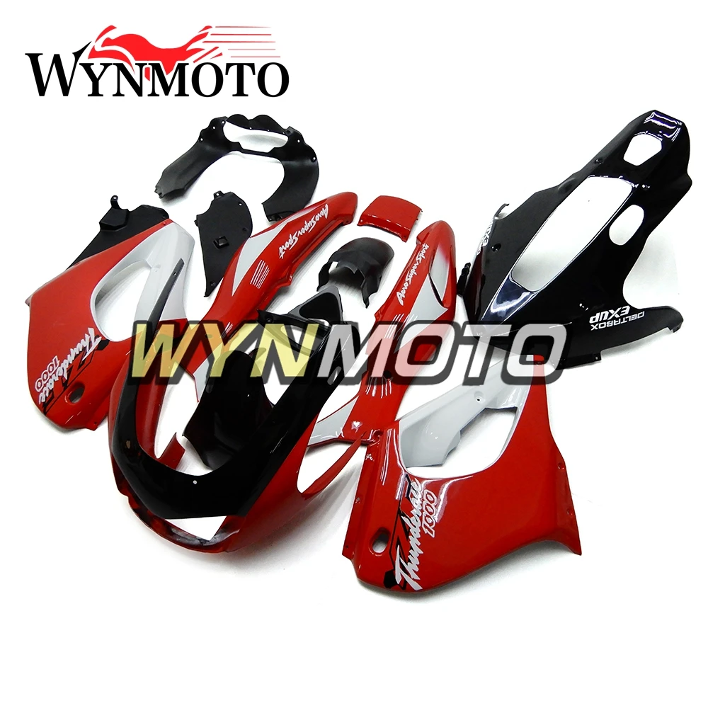 Komple Yamaha YZF1000R Thunderace 97-07 1997-2007 Yıl ABS Plastik Tam Motosiklet Kapakları Kırmızı Siyah Çerçeveleri Gövdeleri