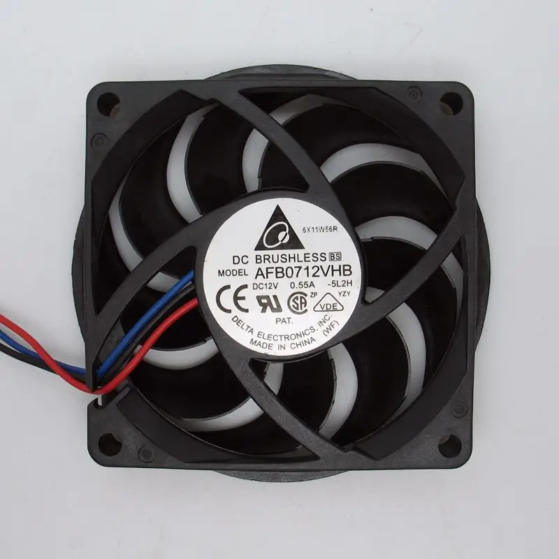 Kullanılan DELTA 7015 çift bilyalı rulman CPU AFB0712VHB 12v 0.55 A soğutma fanı