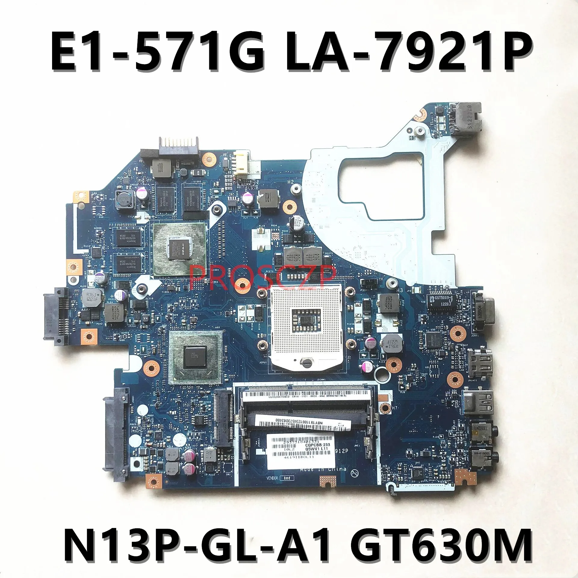 LA-7912P ACER V3-571 V3-571G E1-571 E1-571G NBY1X11001 Laptop Anakart HM77 N13P-GL-A1 GT630M %100 % Tam İyi Çalışıyor