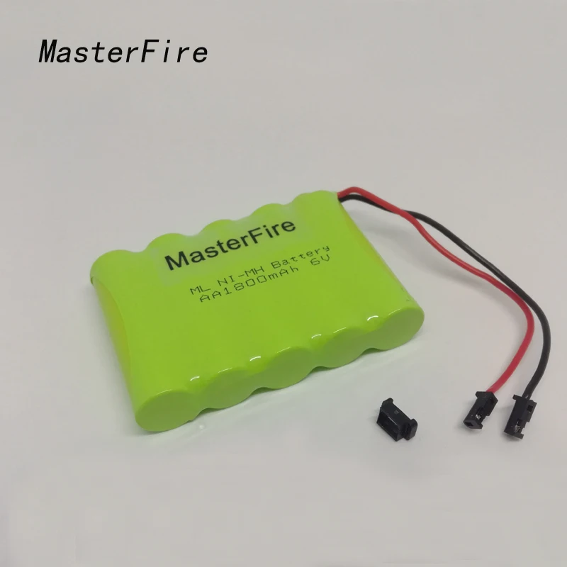 MasterFire Orijinal 6V 1800mAh 5x AA Ni-MH pil hücresi RC Şarj Edilebilir Piller Paketi Helikopter Robot oyuncak arabalar Fişler ile