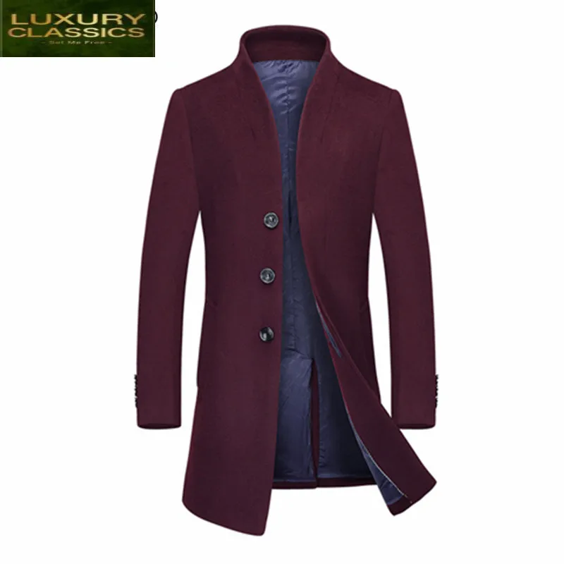 Moda Erkek Ceket 2021 Yün Karışımı Sonbahar Uzun Trençkot Erkekler kışlık palto Erkek Bahar Akıllı günlük ceketler LWL512
