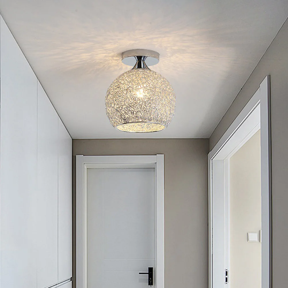 Modern LED ışıkları oturma odası koridor için alüminyum benzersiz dokuma süreci desen abajur ev dekor tavan lambası