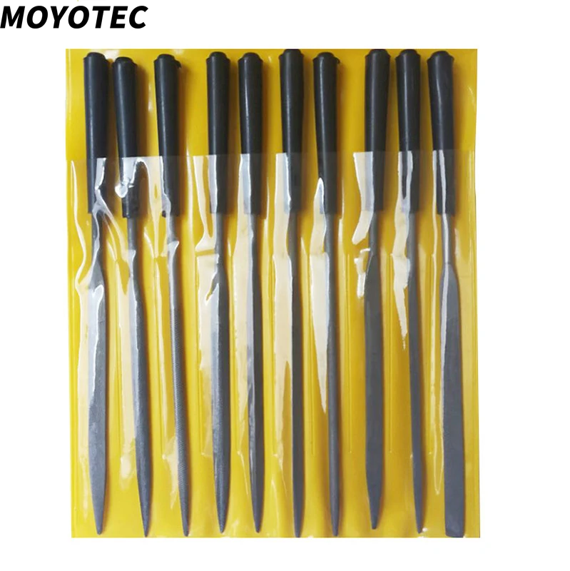 MOYOTEC 10 adet / takım 4 * 160mm İğne Dosyaları Seti Kuyumcu Elmas Oyma El sanatları Aracı Metal Cam Taş