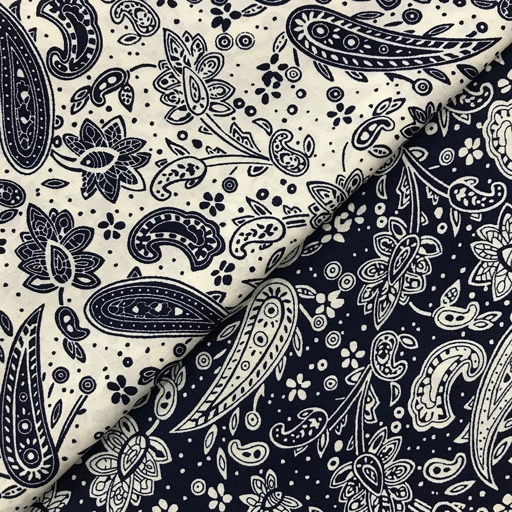 Pamuk Poplin Basılı Vintage Kumaş Dikiş Elbise Gömlek DIY El el Sanatları Needlework Konfeksiyon Tekstil Malzemeleri 100X150cm