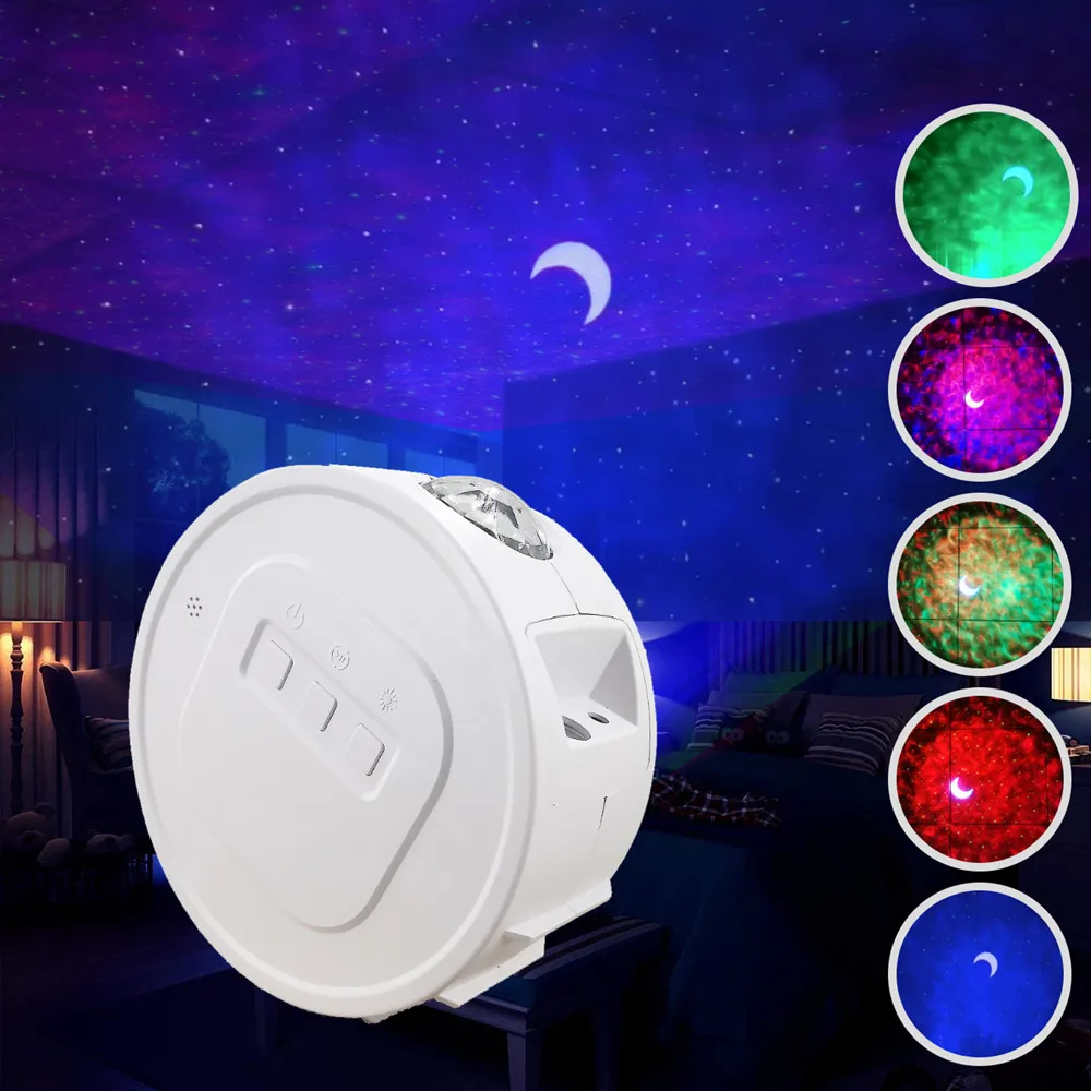 Pil USB şarj edilebilir LED Yıldızlı Gökyüzü Projektör Gece dahili Parti Hediye Dropshipping İçin Işık Okyanus Dalga Işık Etkisi Sahne 