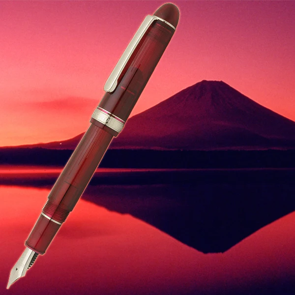 Platin # 3776 Bahar Şafak Sınırlı Şeffaf Kırmızı Kalem PNB-25000SY kırtasiye kaligrafi kalemi Hediye iş malzemeleri