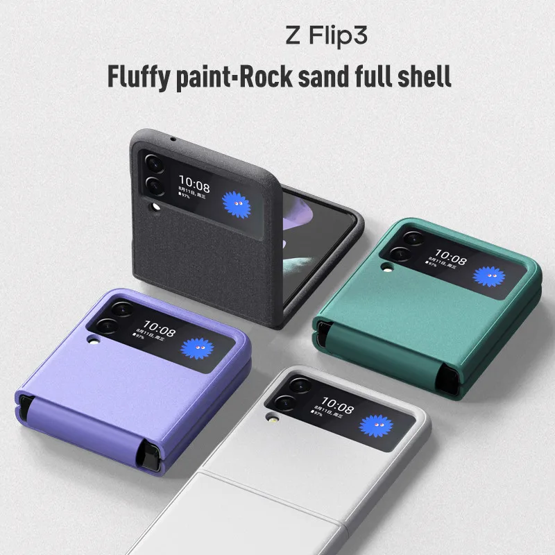 Rahat Anti-Toz İnce Katlanır samsung kılıfı Galaxy Z Flip 3 5G Flip3 Kaymaz cep telefonu Kapak