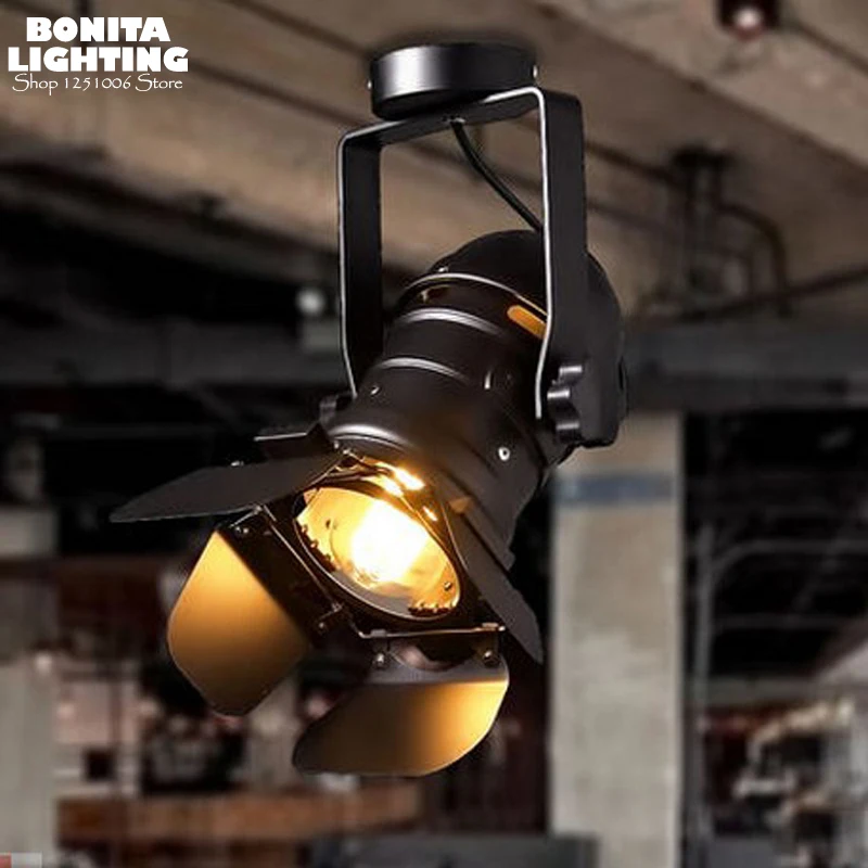 Retro Endüstriyel Tarzı kolye lamba led Stüdyo projektör asılı lambalar vintage Kamera tasarım lamba sarkıt aydınlatma