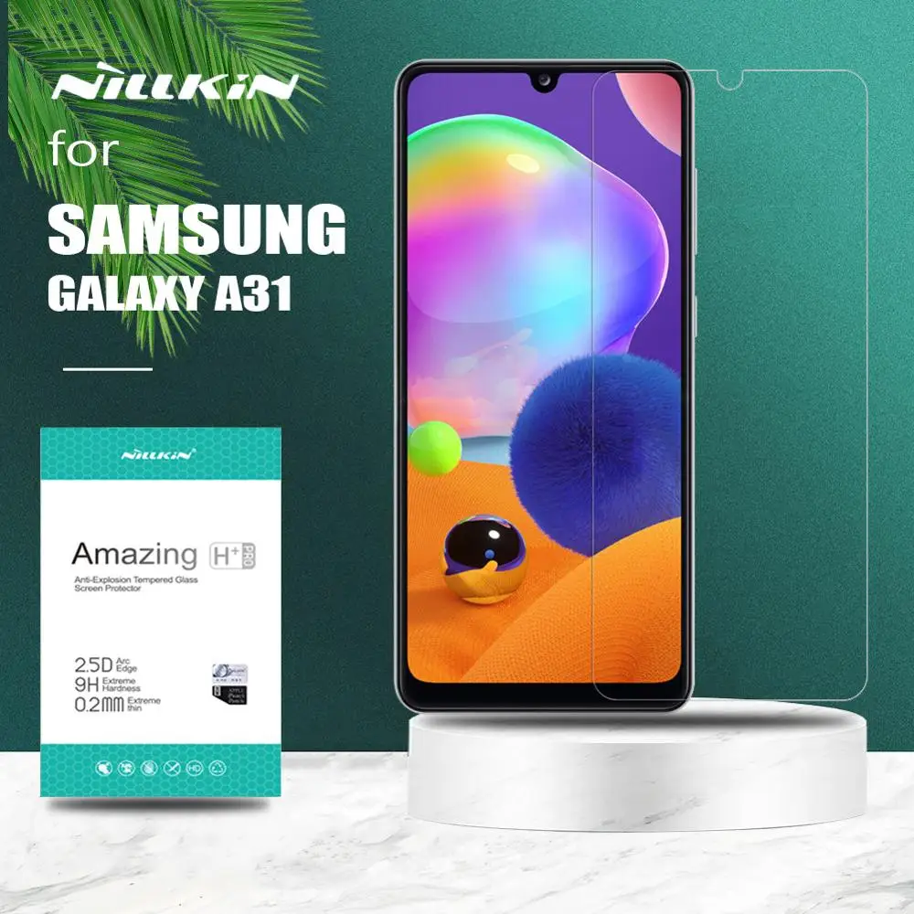 samsung Galaxy A31 Cam Nillkin 0.2 MM Ultra İnce 2.5 D Temperli Cam Ekran Koruyucu için Samsung Galaxy A31 HD Cam Filmi