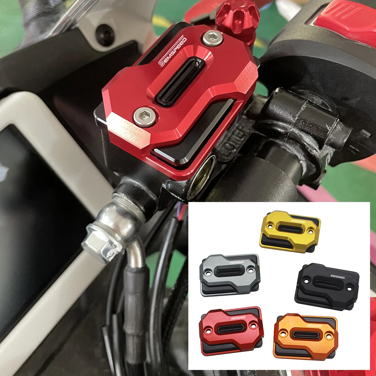 Semspeed PCX Motosiklet debriyaj silindiri Ana fren hidroliği Haznesi Yağ Kapağı depo kapağı Honda İçin PCX125 150 160 2018-2020 2021
