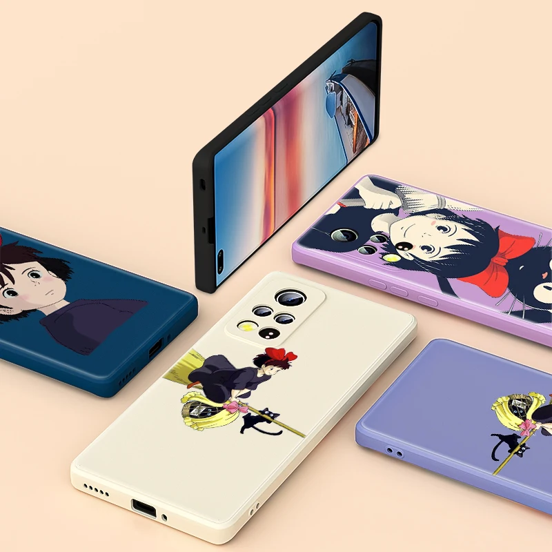 Sevimli Karikatür Anime Kız Onur 50 SE 30 30S 20 20i 20E 10X 10 9X 9C 9S Lite 5G Pro Sıvı Silikon Yumuşak Kapak telefon kılıfı