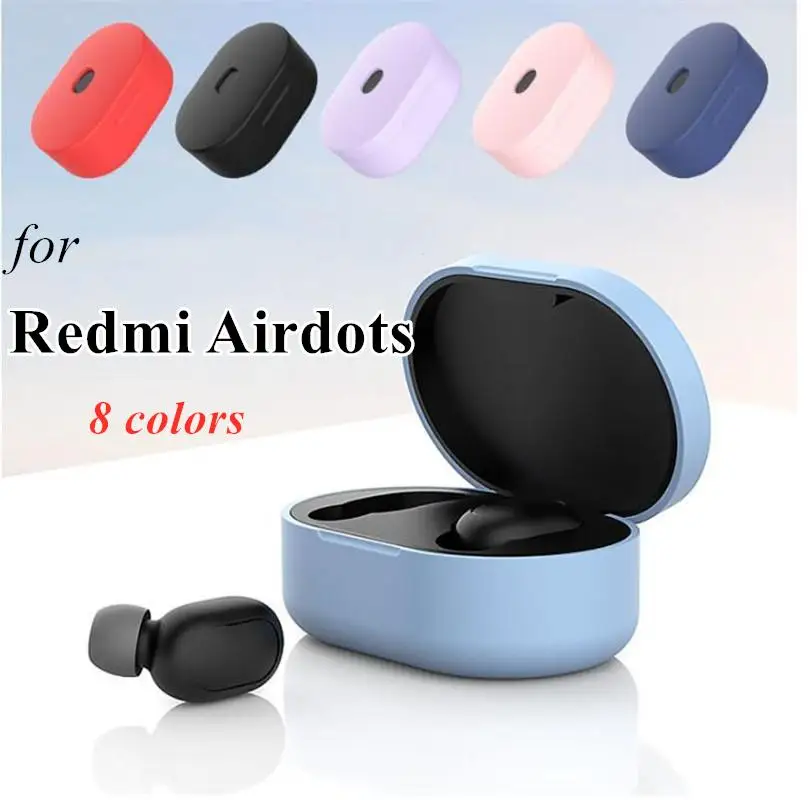Silikon kulaklık kutusu Xiao mi kırmızı mi mi AirDots kulaklık kılıfı kulaklık Koruyucu Kılıf kablosuz kulaklık Kabuk