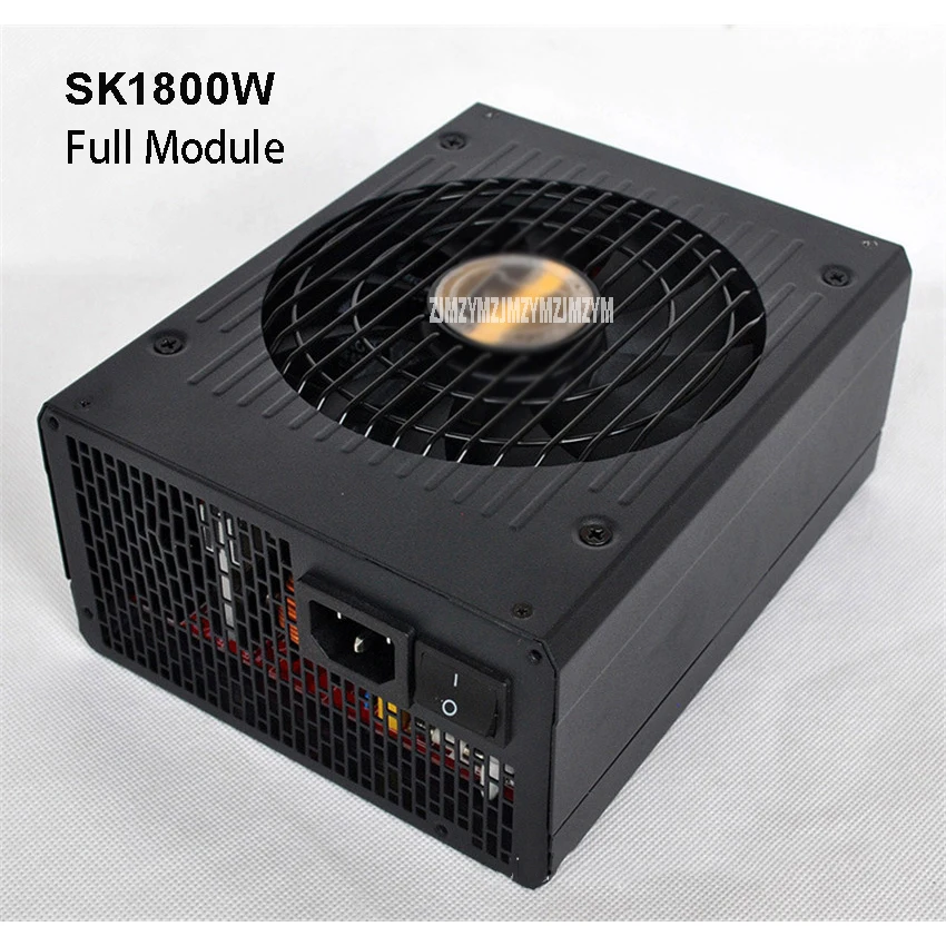 SK1800W EMC Desteği ile 1800 W Tam Modül Güç Kaynağı 6 Video Kartı Bitcoin Madencilik Makine PC için Fit Çıkış Anma 1800 W