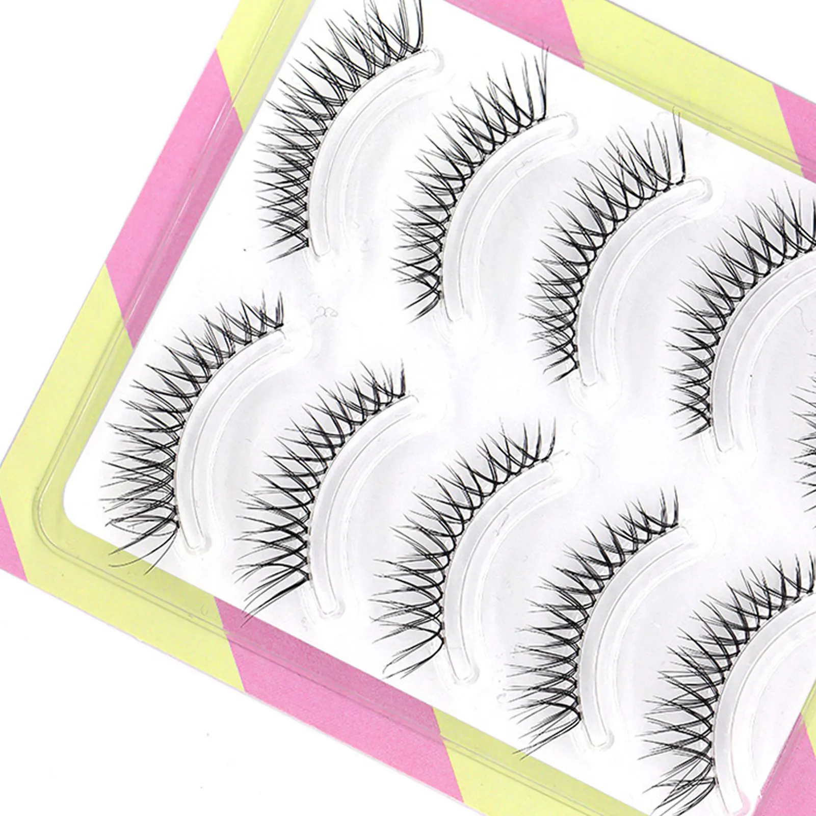 Trendy Şehir Kız Gözler Makyaj için Premium Kimyasal karbon fiber Malzeme ile kadınlar için dağınık yanlış Eyelashes