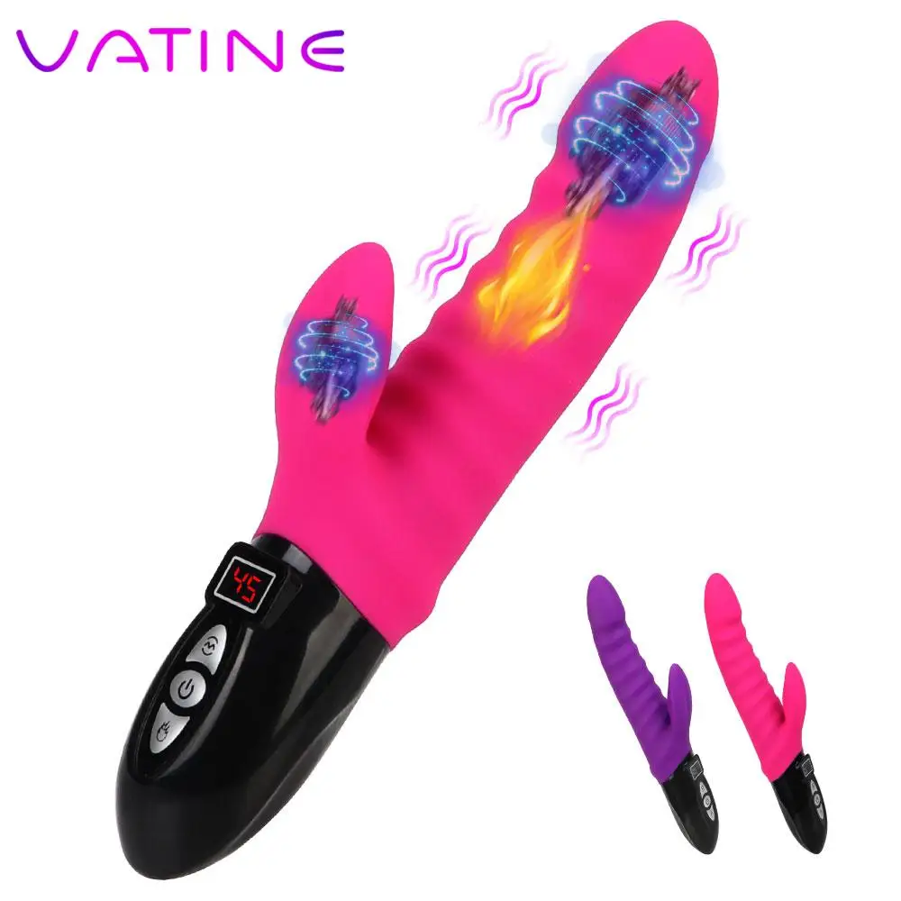VATINE Gerçekçi Yapay Penis Vibratörler Klitoris Vajinal Stimülatör Büyük ısıtma G Noktası Vibratörler Kadınlar için lcd ekran Kadın Seks Oyuncakları