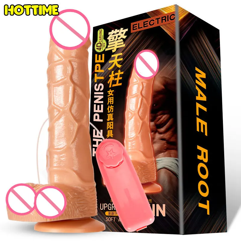 Yapay penis Vibratör Kadınlar için Gerçekçi Büyük Penis Güçlü Vantuz Dick Vibratörler Erotik Sextoys Titreşimli Yetişkin Ürünleri Seks Shop