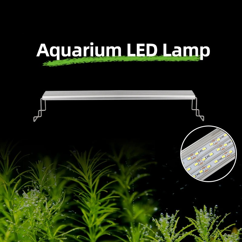 Yeni Tam spektrum balık tankı ışık şerit LED su mercimeği fotosentez akvaryum ışığı süper ince sucul bitki büyütücü aydınlatma