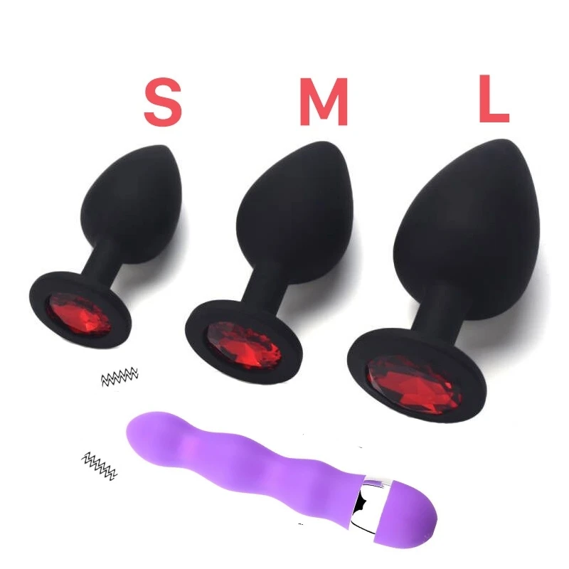 Yetişkin Silikon Anal Plug Dildos kurşun vibratör anal dildo Seks Oyuncakları Kadın Erkek Eşcinsel prostat masaj aleti Anal Mastürbasyon S / M / L