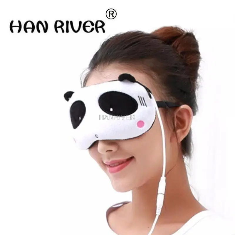 Yüksek kaliteli Karikatür sevimli ateşli göz maskesi uyku buhar ısıtma rahatlatmak için siyah göz göz yorgunluğu USB sıcak satış
